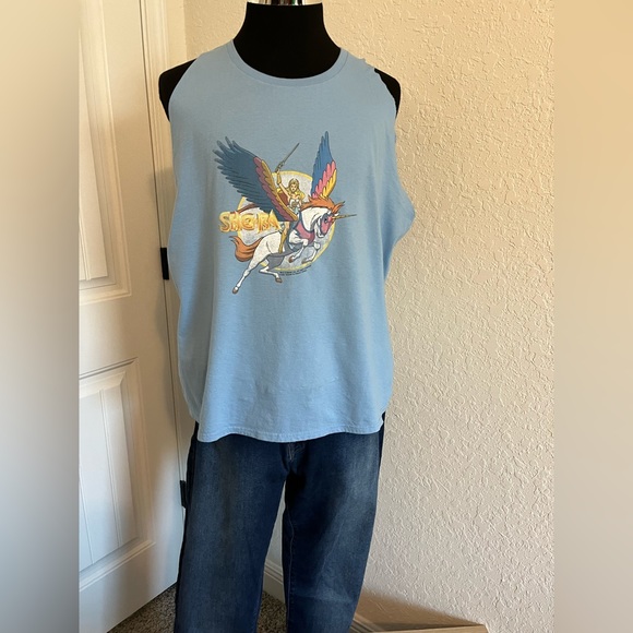 Canvas Brand Tee Men's She-Ra Cut Off Sleeves T Shirt in size 2XL - Picture 3 of 8